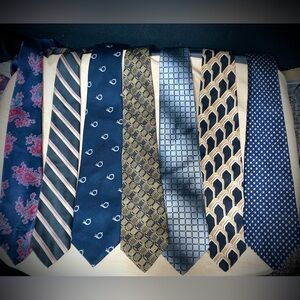Necktie Bundle Lot of 7 Designer Ties Geoffrey Beene Zylo’s Via Como Dillards